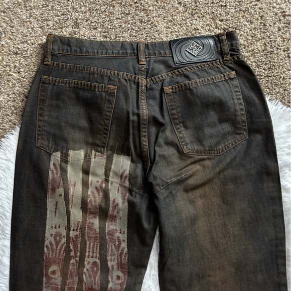 Legatte Jeans Save the Queen Made in Italy Vintage Flare Graphic Womens Waist 30 - Picture 4 of 10